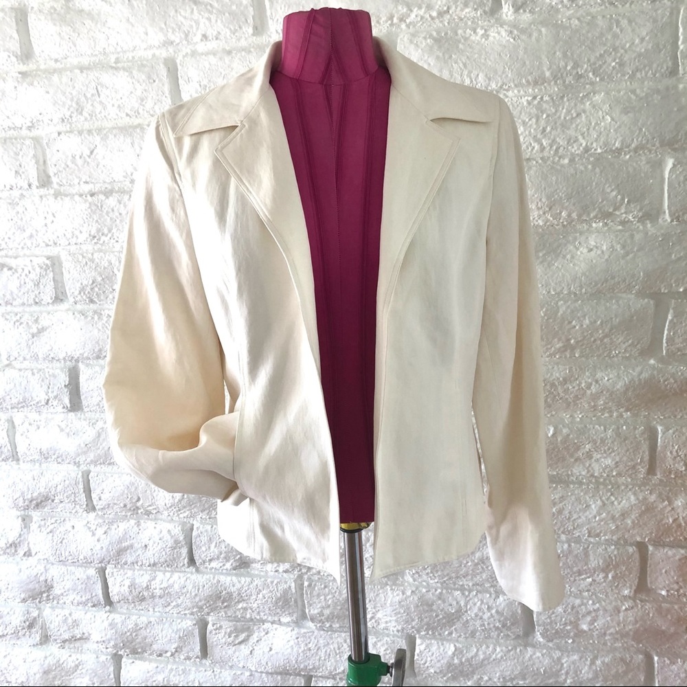 Silk/Linen Cream Blazer